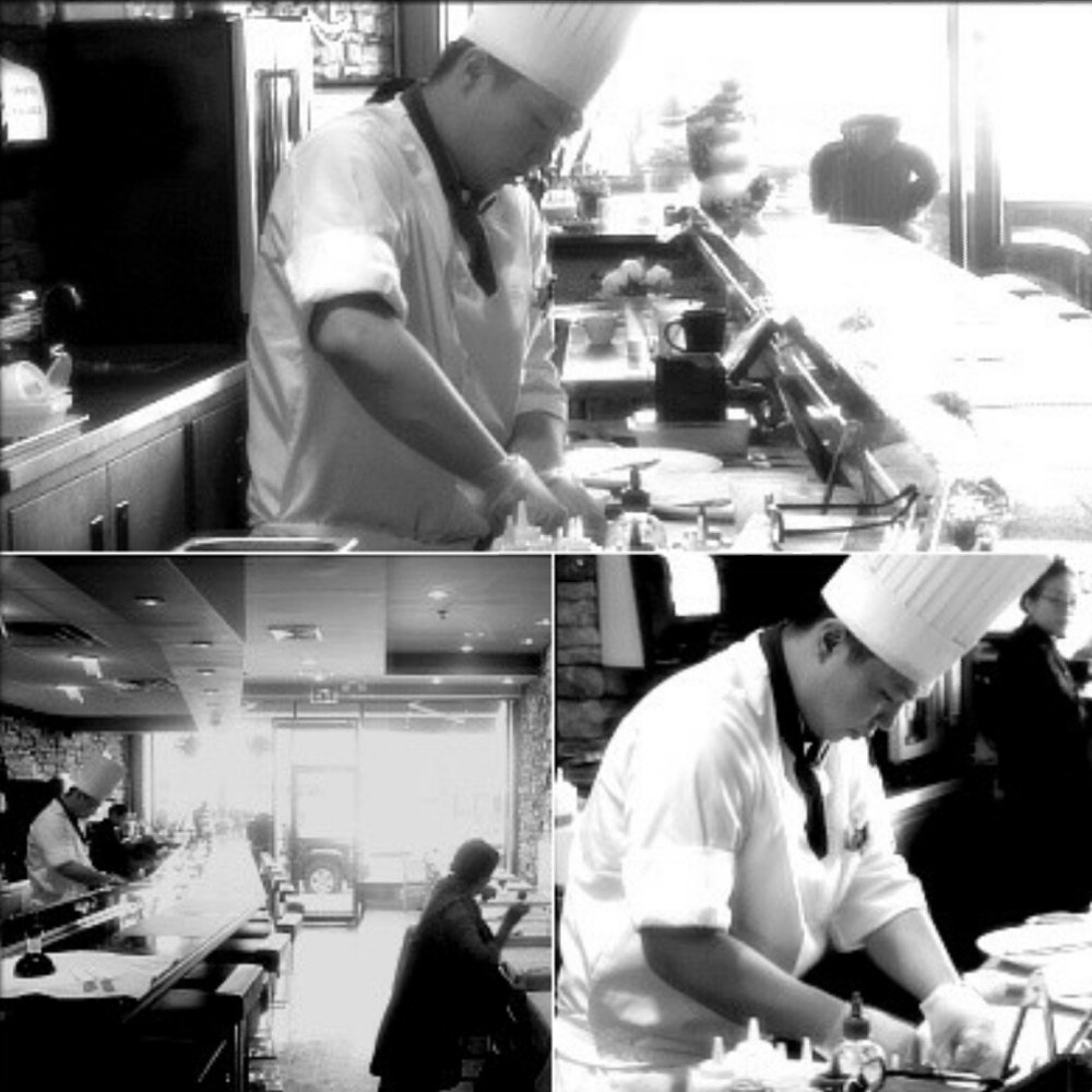 Chef working the line in a New York kitchen