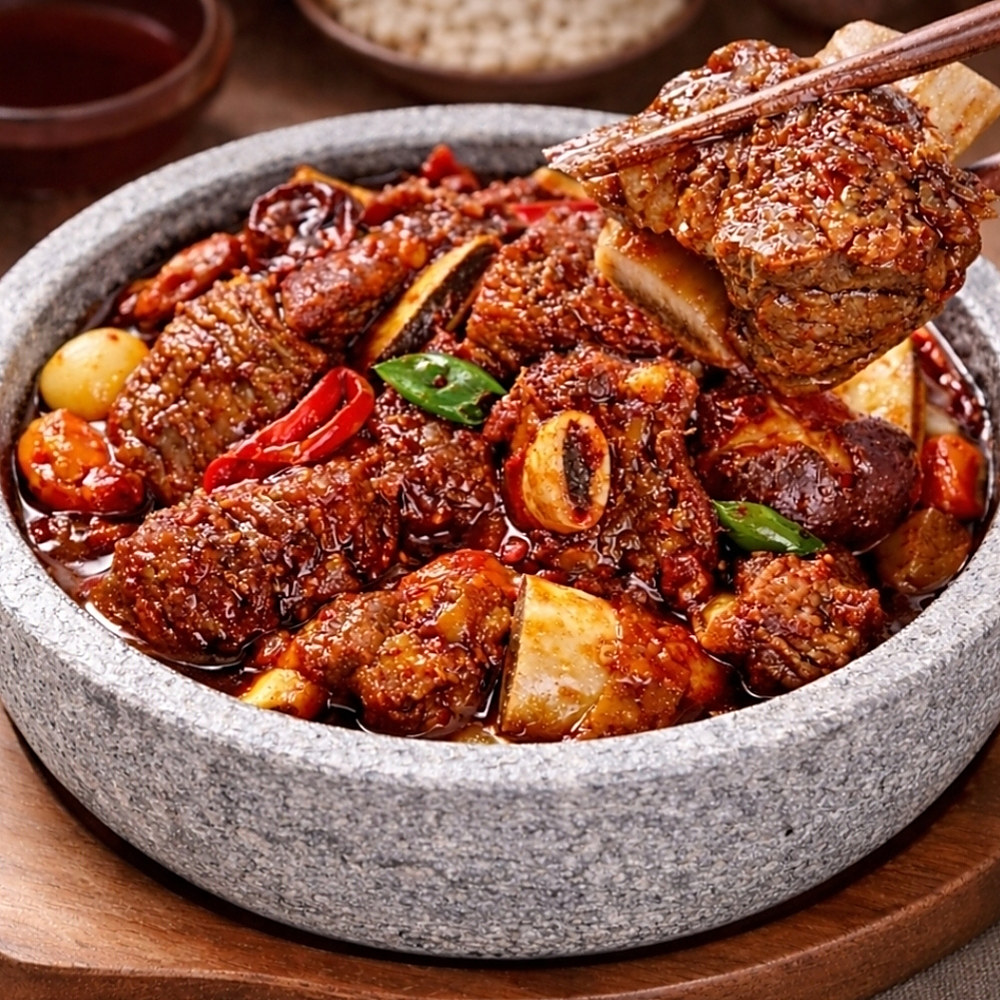 Spicy galbi jjim