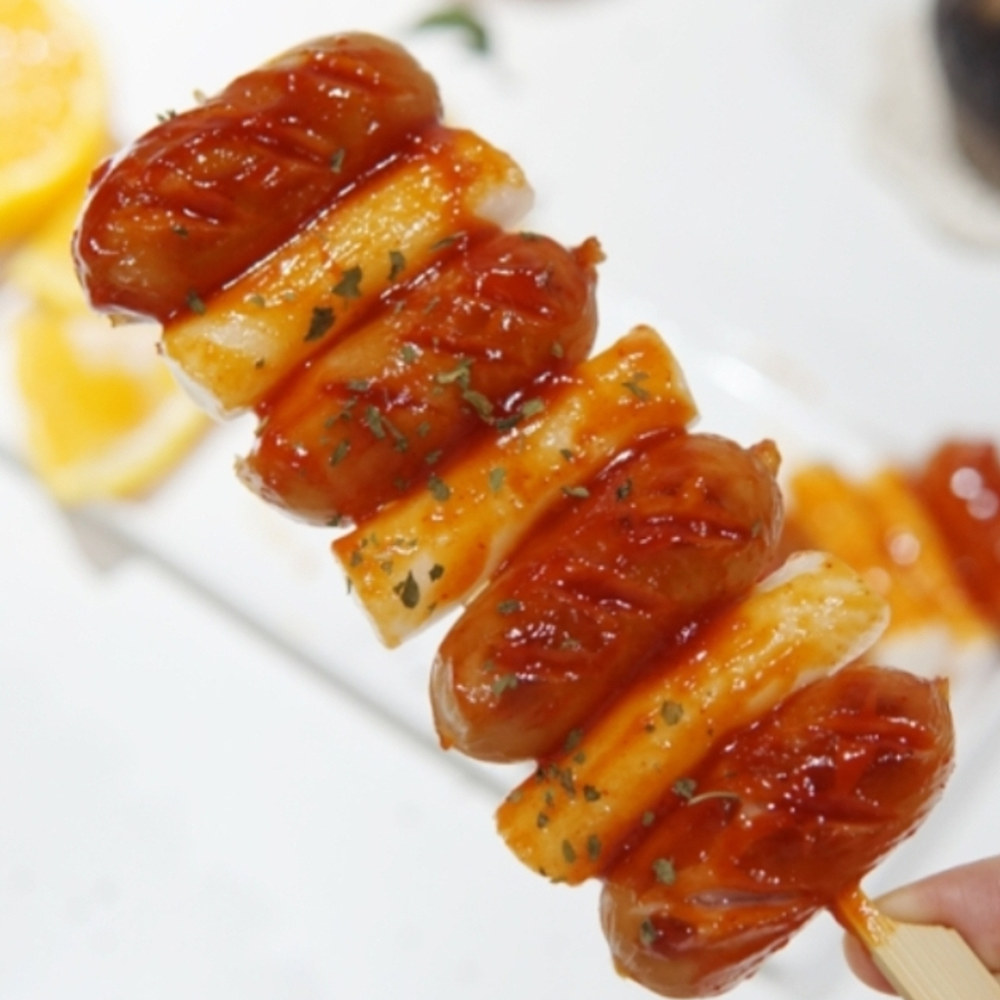 Sso tteok skewers